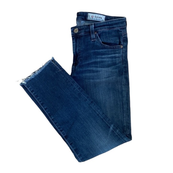 AG Adriano Goldschmied Prima Crop Cigarette Distressed Raw Hem Denim Jeans 28R - Picture 12 of 12